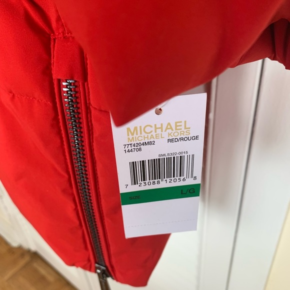 BNWT Red Michael Kors winter jacket - Picture 7 of 11